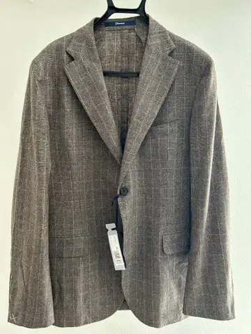 미사용 택 포함 Drumochr 글렌체크 패턴 테일러드 자켓