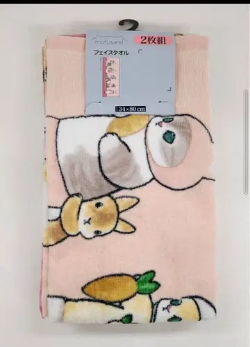 새상품 모프 샌드 mofusand 타월 4개 세트 아이스냥 & 토끼냥