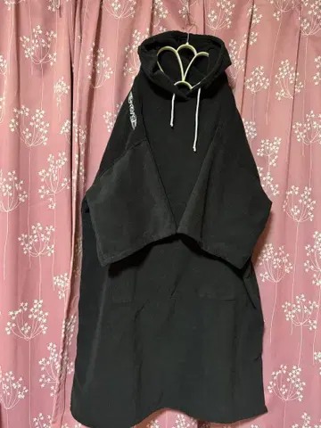 후드 부착 블랙 따뜻한 롱 원피스