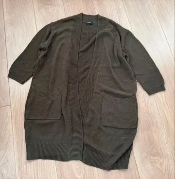 BOSCH 보쉬 올리브 니트 롱 가디건