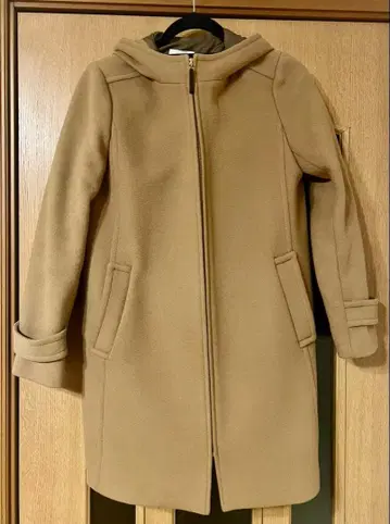 매킨토시 철학 울 코트 후드 코트 36 S 카멜