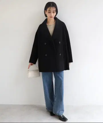 evernavy 에버네이비 P코트 블랙 택 포함 미사용 s 사이즈