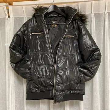 archive Spinalh 퍼 광택 충전솜 블루종 자켓 Y2K