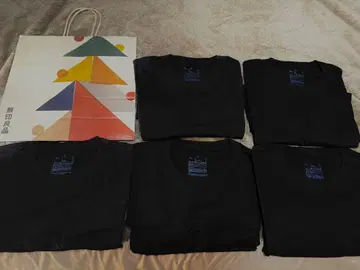 무인양품 오가닉 코튼 100% 크루넥 T셔츠 L 5개