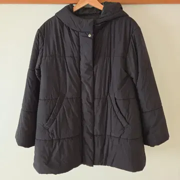 Ray BEAMS 충전솜 후디드 코트 블랙