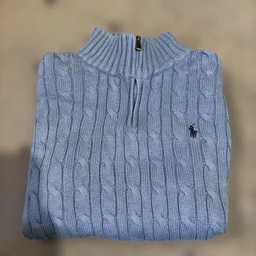 랄프 로렌 L 하프 지퍼 블루