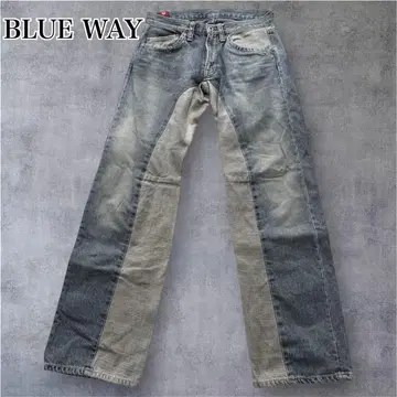 블루웨이 BLUEWAY 패널 절개 루즈 스트레이트 30 와이드