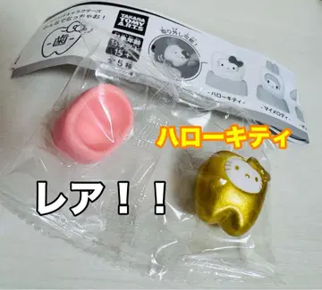 산리오 캐릭터즈 모두 함께 되자! 치아 헬로키티 골드 레어