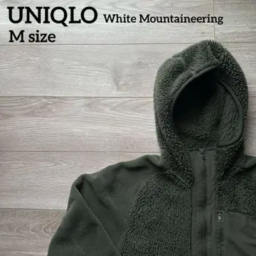 UNIQLO 화이트 마운티니어링 보아 플리스 M