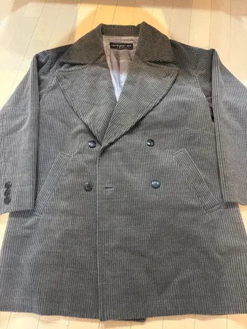 LAUTREAMONT MEN 코듀로이 더블 브레스트 코트 브라운