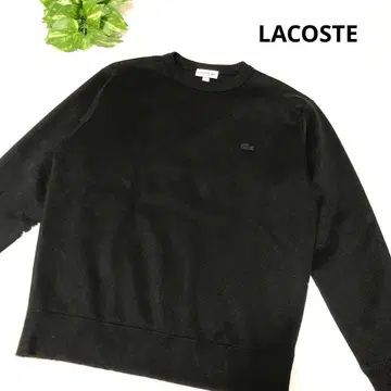 새상품급 LACOSTE 라코스테 카노코 니트 원톤 크루넥 블랙