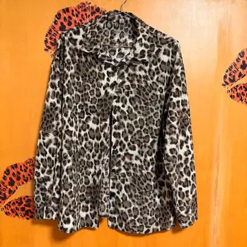 패션 남성용 표범 무늬 셔츠