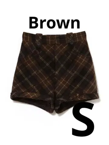 andmary Ribbon check mini pants S AM1623