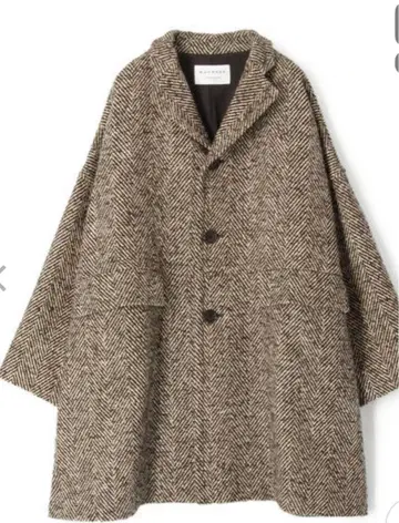 MACPHEE 헤링본 트위드 오버 사이즈 코트