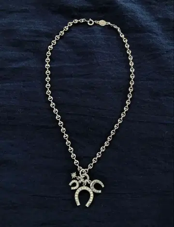 앤티크풍 실버색 목걸이 프랑스제