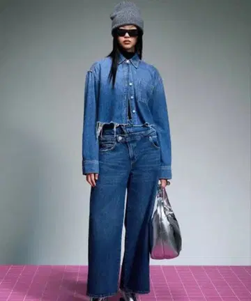 MAISON SPECIAL x ZARA 더블 허리 데님 팬츠