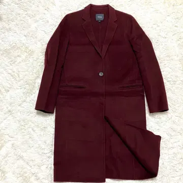 고품질 띠어리 울 캐시미어 리버 코트 최근 택 보르도 여성용