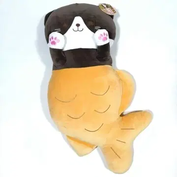 택 포함 새상품 타이야키냥코 약 65cm 봉제 인형 고양이 초 빅!!