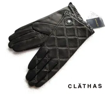 새상품 CLATHAS 본 가죽 장갑, 클레이서스 블랙 까멜리아 백화점