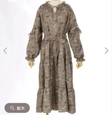 미사용 새상품 axes femme 프릴 디자인 장미 무늬 원피스