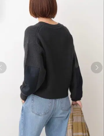 IENA 엘보 배치 울 스웨터