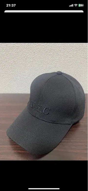 블랙 N.Y.C 자수 캡