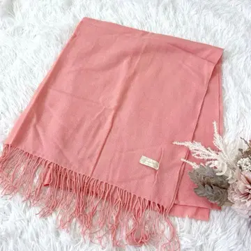 새상품급 대형 스톨 숄 캐시미어 100% 파스텔 핑크 연중무휴 소재