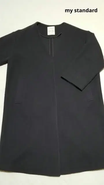 블랙 노카라 자켓 사이드 포켓 방한 코트 아우터