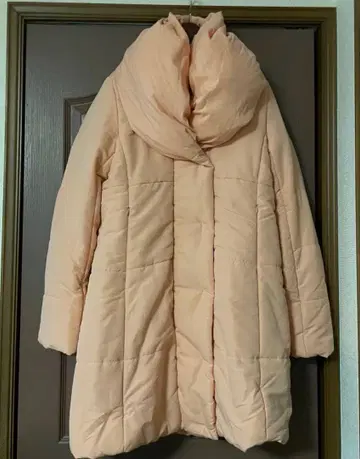 [택 포함] 핑크 다운 코트 보아 안감