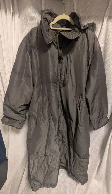 새상품급 그랑야마키 롱 다운 코트 / 퍼 후드 부착 경량