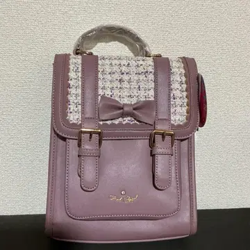 리본 포함 퍼플 백팩