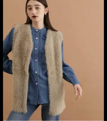 내추럴 뷰티 베이직 N. 페더 니트 베스트 베이지