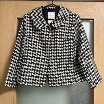 테일러드 자켓 화이트 블랙 하운드 투스 K009