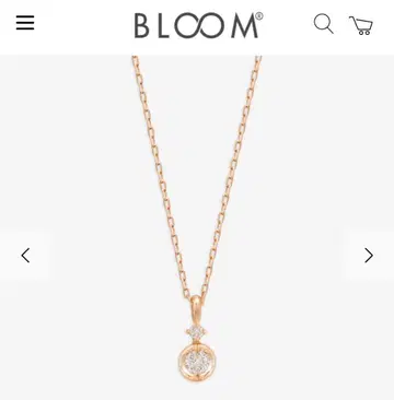 [ 새상품급 ] BLOOM 목걸이 K10 핑크 골드 다이아몬드