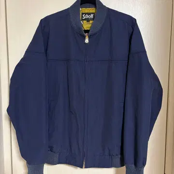 Schott 네이비 집업 점퍼