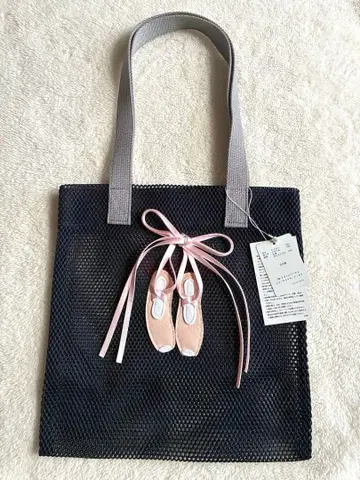 새상품 LUDLOW 메쉬 토트백 네이비 발레 슈즈