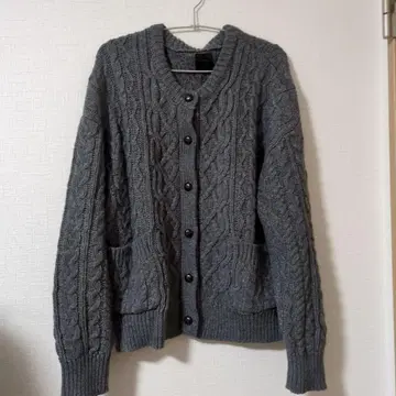 늑대와 올빼미 케이블 짜임 가디건 그레이