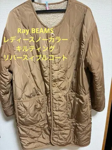 여성용 노카라 퀼팅 리버시블 코트