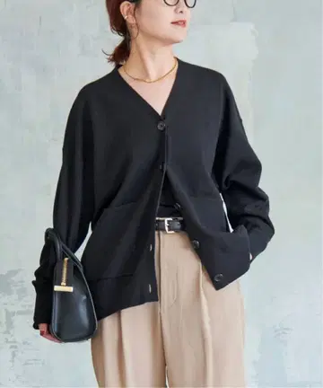 Spick and Span 더블 자카드 빅 가디건