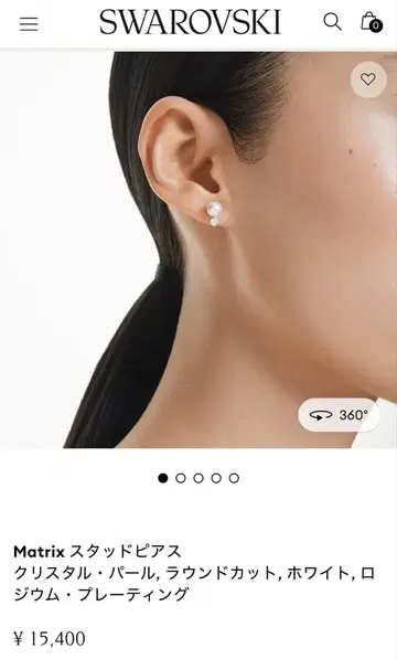 Swarovski Matrix 스터드 귀걸이 (정가: 15,400엔)