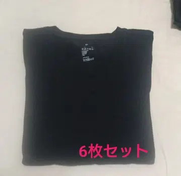 무인양품 신사 따뜻한 면 크루넥 반팔 t셔츠 6장 세트