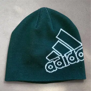 아디다스 그린 비니 니트 모자 y2k 스트릿 스타일