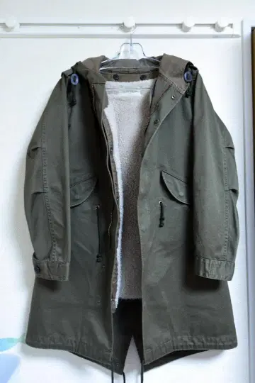 UNITED ARROWS 후드 부착 모즈 코트 유나이티드 애로우즈