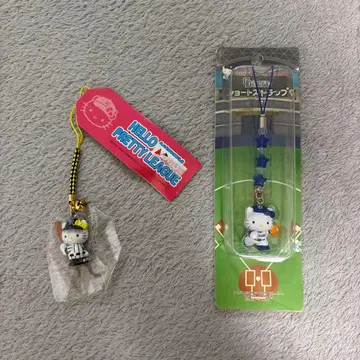 레어 희귀 키티 스트랩 끈 장식 한신 타이거즈 주니치 드래곤즈 야구