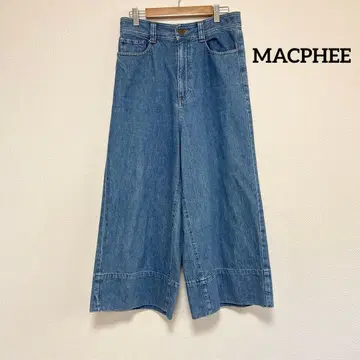 [ 새상품급 ] 맥피 MACPHEE 코튼 데님 와이드 팬츠 M