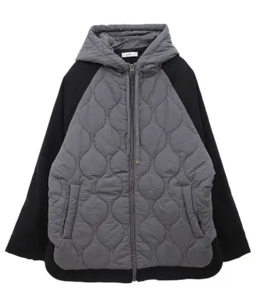 [새상품] 후드 부착 충전솜 퀼팅 자켓