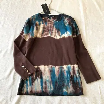 택 포함 미사용 언클라인 니트 티셔츠 일본제