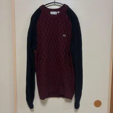 [ LACOSTE ] 래글런 니트 울 보라색 네이비