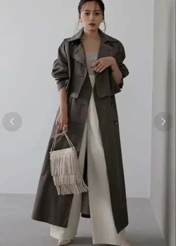 anuans 3way 트렌치코트 차콜 그레이