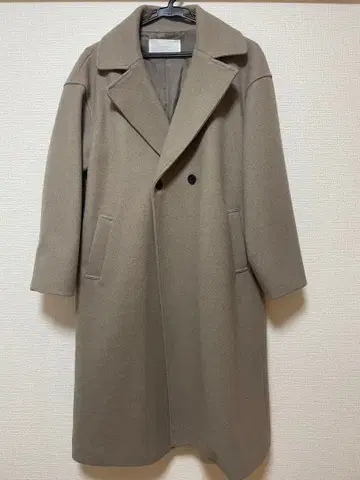 abahouse ecru 베이지 롱 코트 체스터